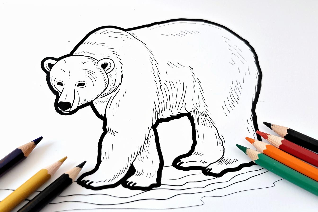 Free Printable PDF Polar Bear Coloring Pages