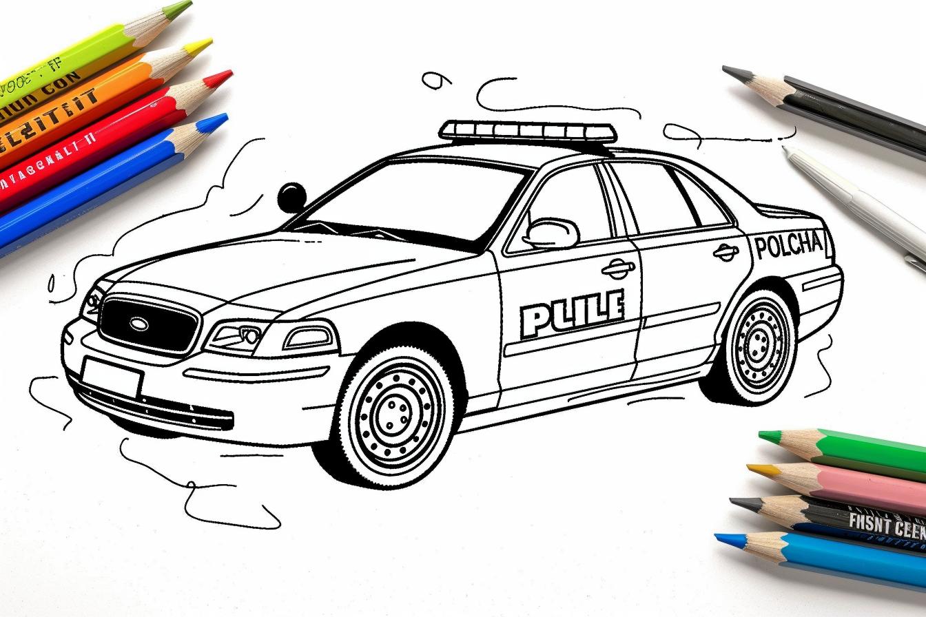 Free Police Car Coloring Pages