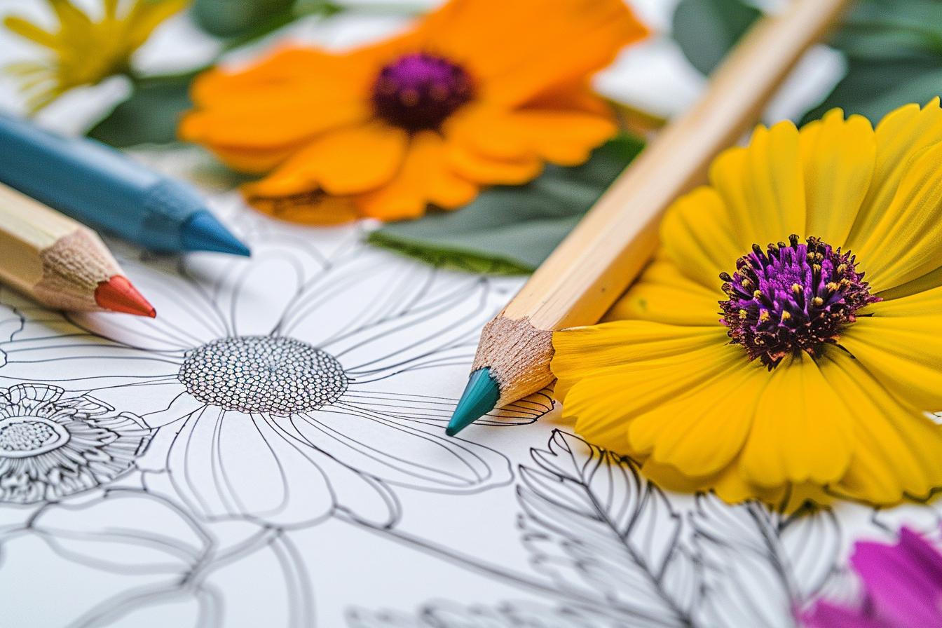 Free Printable PDF Realistic Flower Coloring Pages