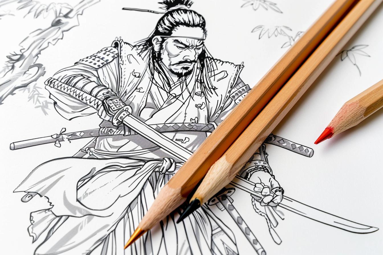 Free Printable PDF Samurai Coloring Pages