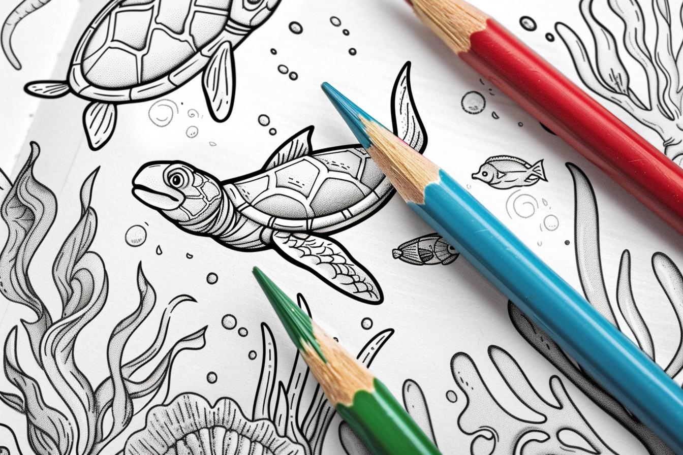 Free Printable PDF Sea Animals Coloring Pages