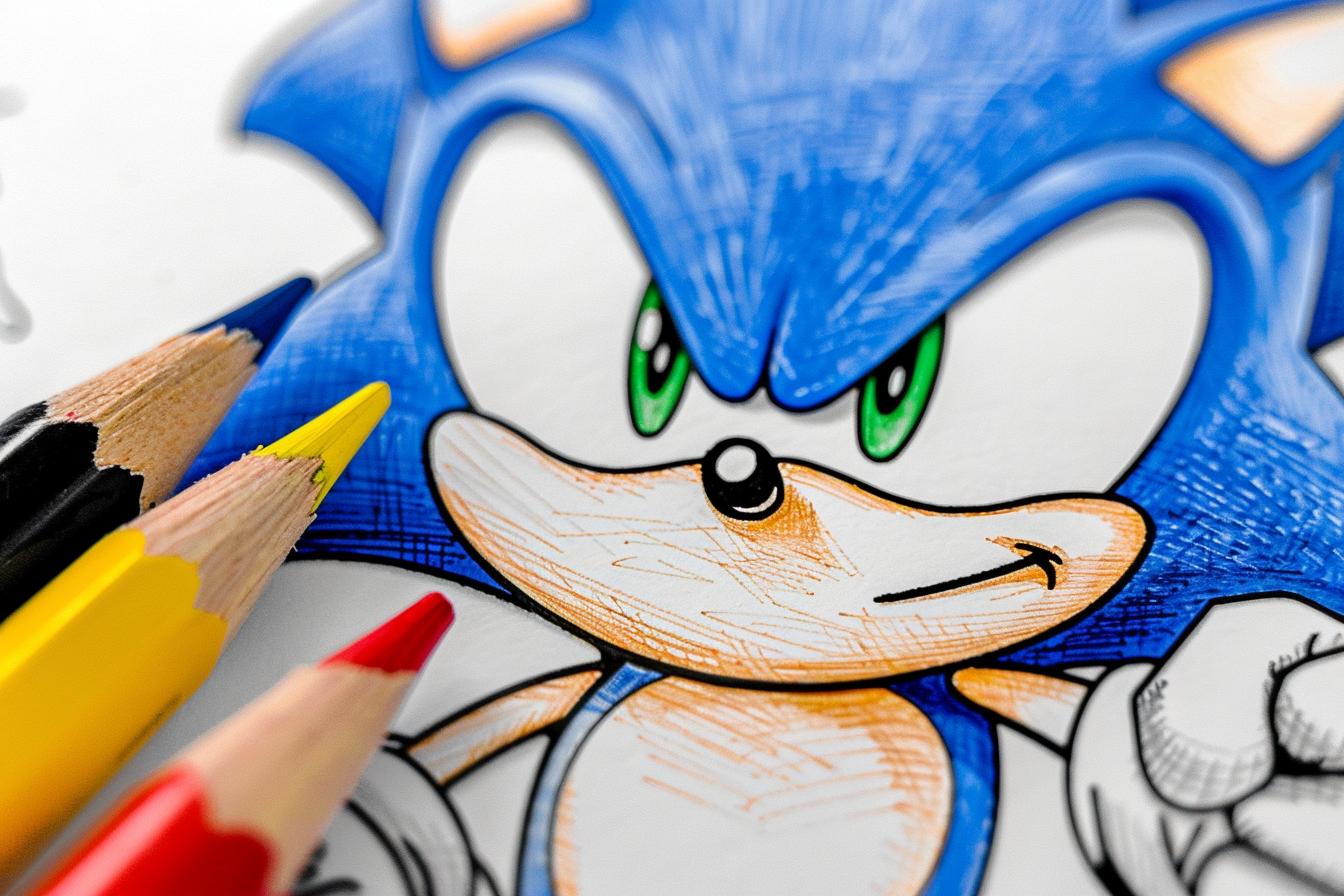 Free Printable PDF Shadow Sonic Coloring Pages