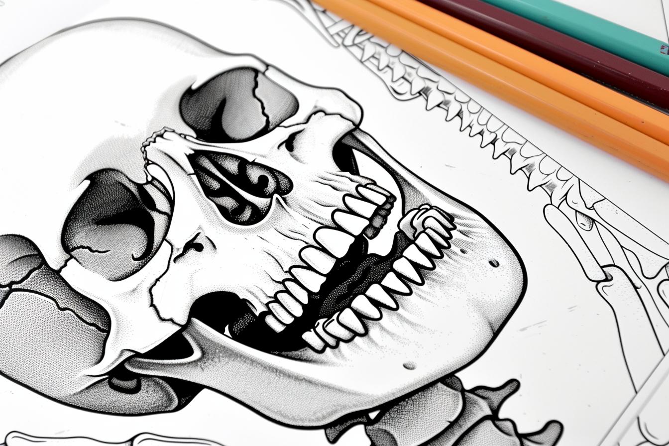 Free Printable PDF Skeleton Coloring Pages