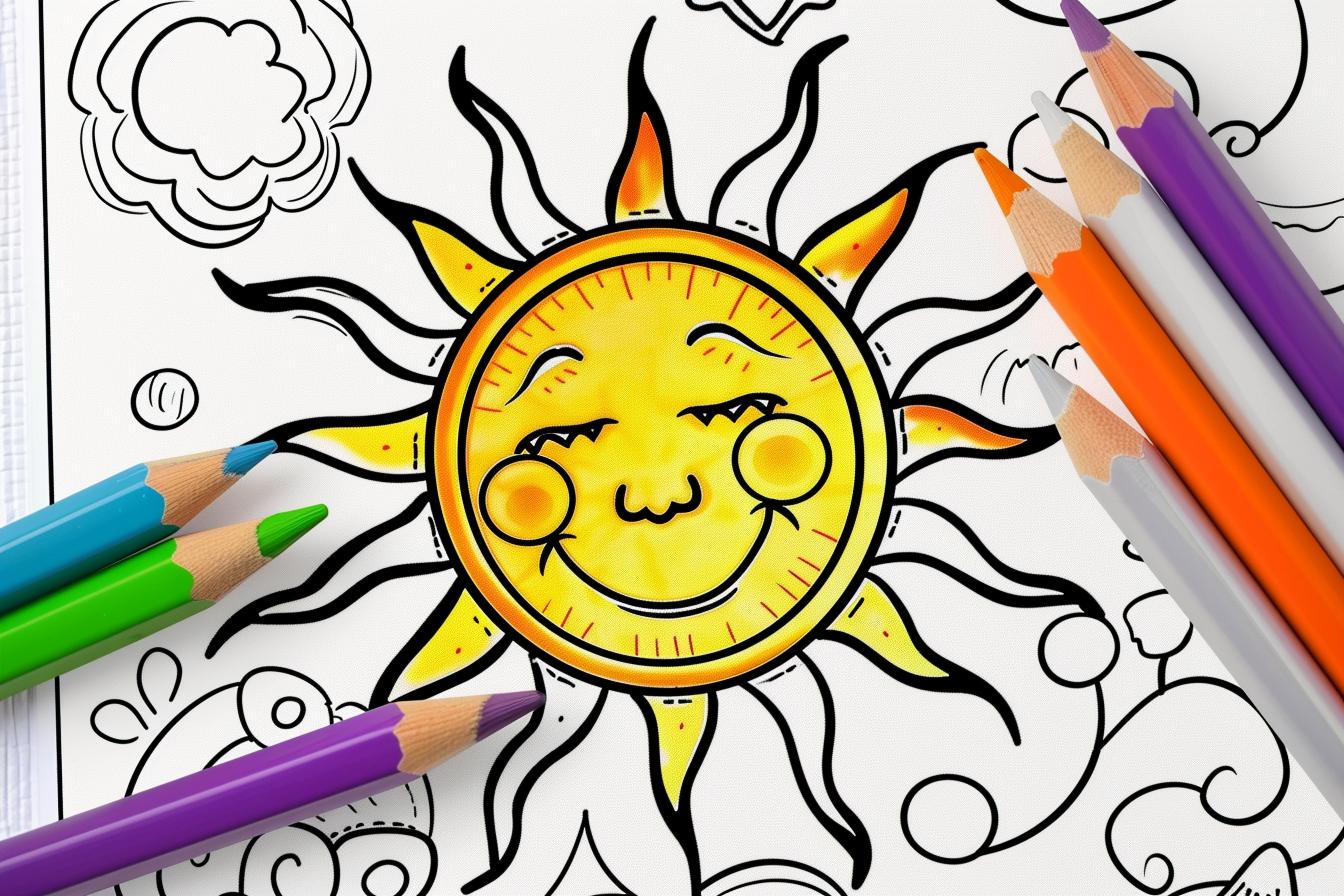 Free Printable PDF Sun Coloring Pages