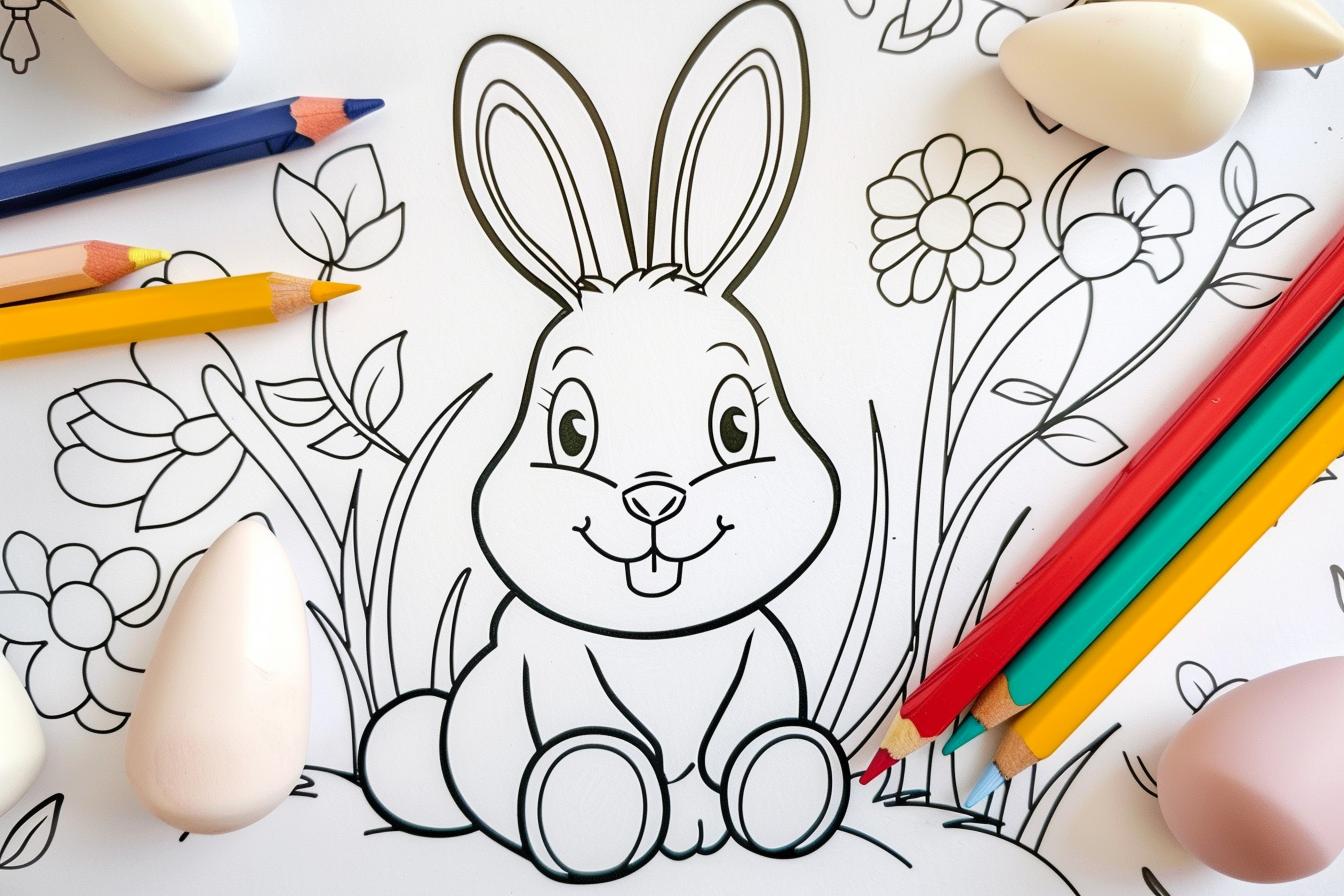 Free Printable PDF Sunny Bunnies Coloring Pages