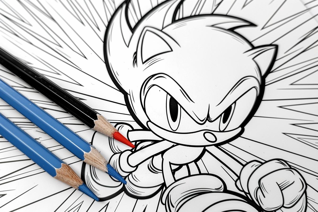 Free Printable PDF Super Sonic Coloring Pages