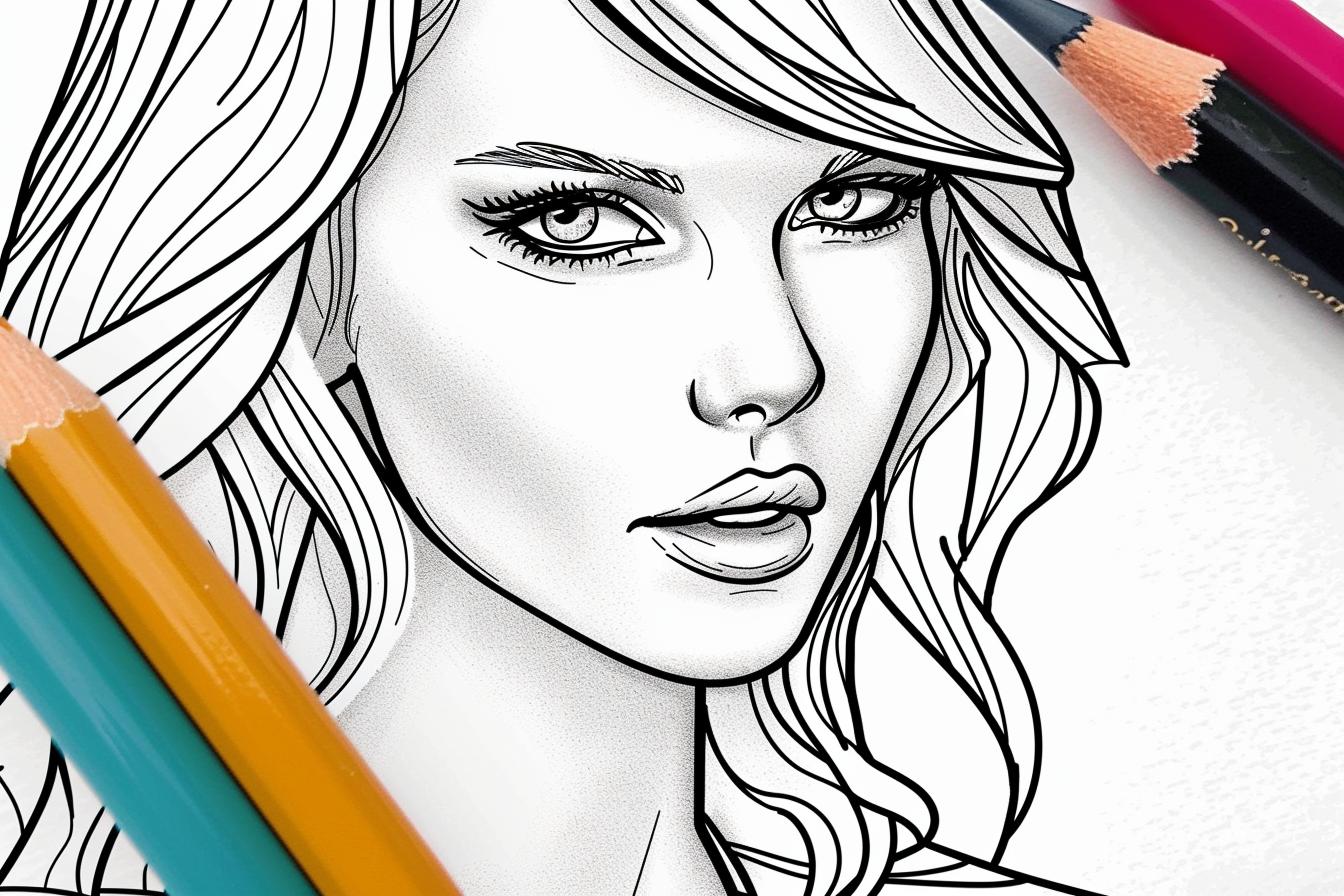 Free Printable PDF Taylor Swift Coloring Pages