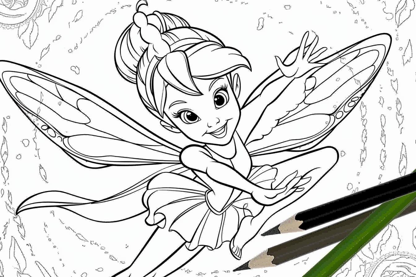 Free Printable PDF Tinker Bell Coloring Pages