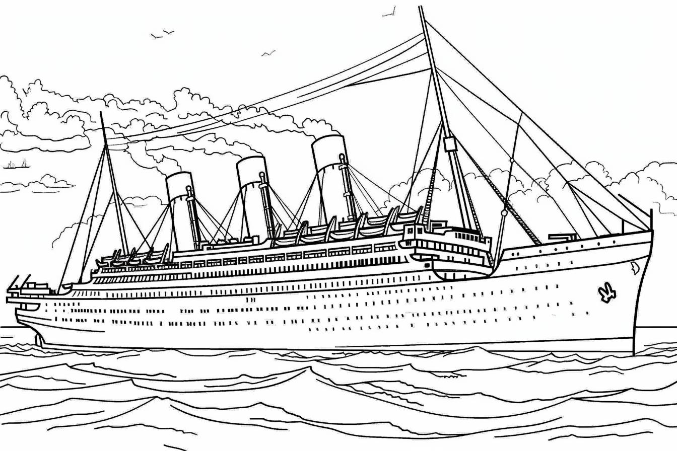 Free Titanic Coloring Pages