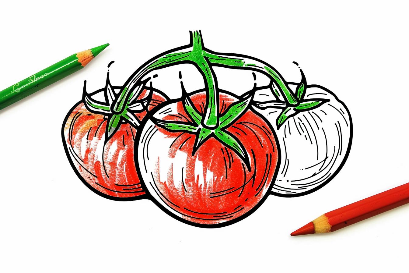 Free Tomato Coloring Pages