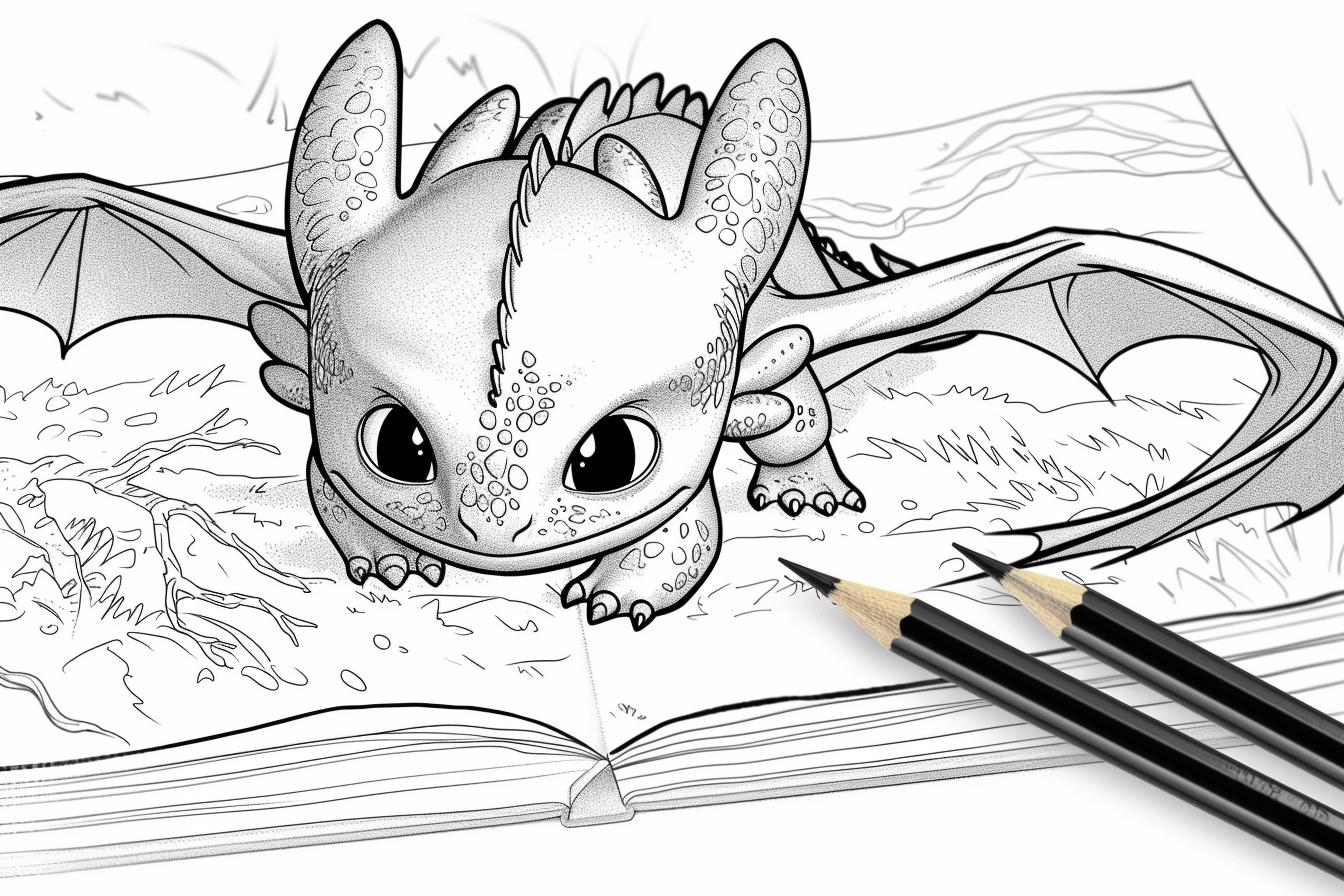 Free Printable PDF Toothless Coloring Pages