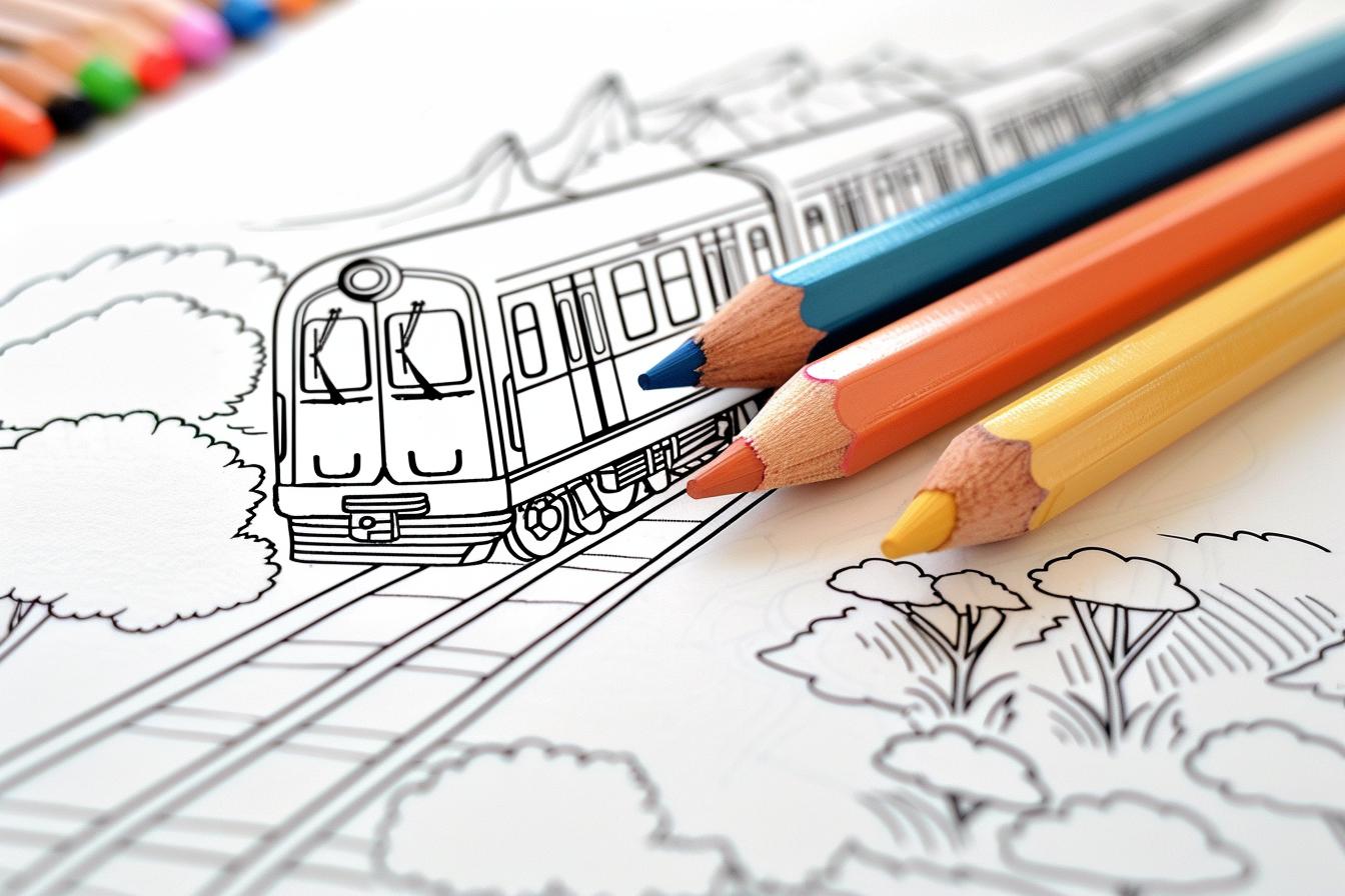 Free Printable PDF Train Coloring Pages