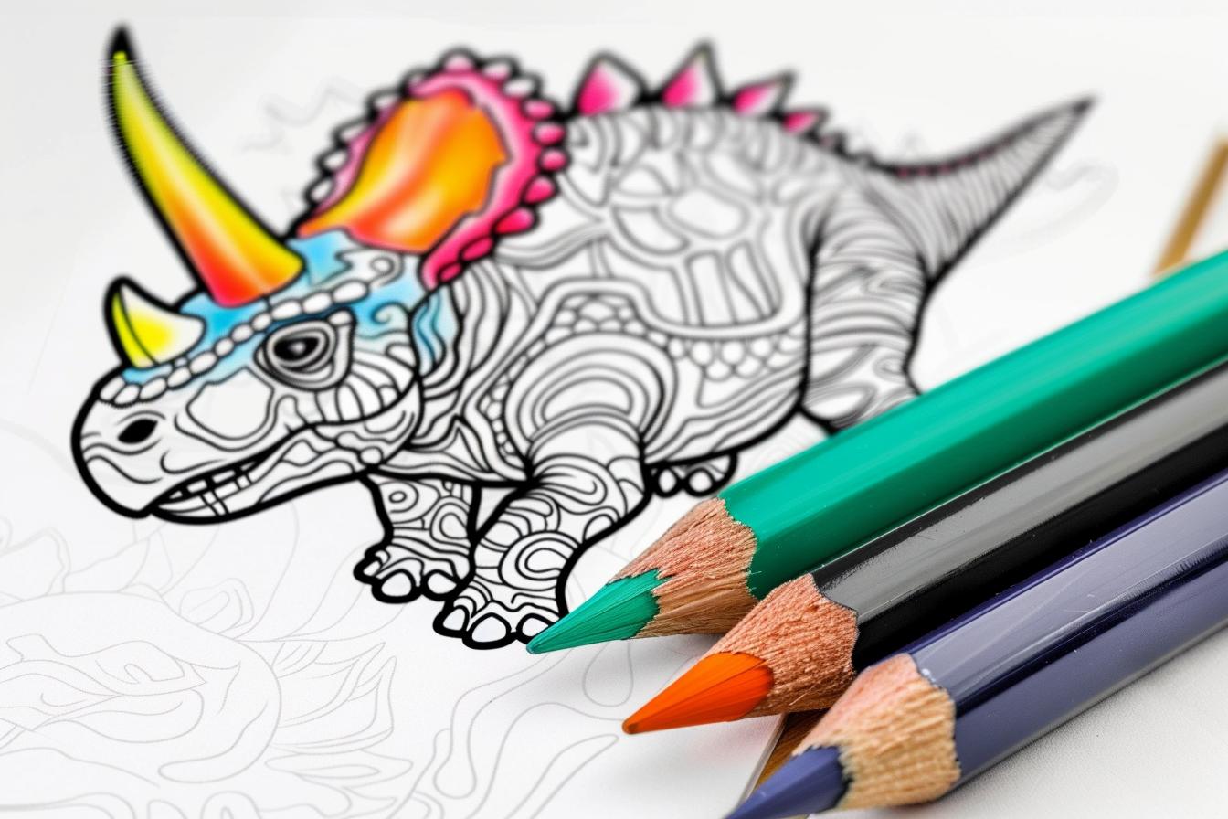 Free Printable PDF Triceratops Coloring Pages