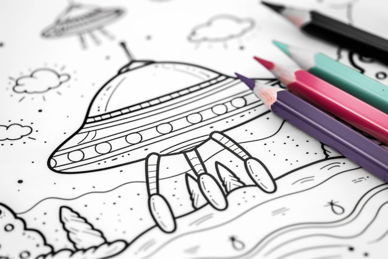 Free Printable PDF UFO Coloring Pages