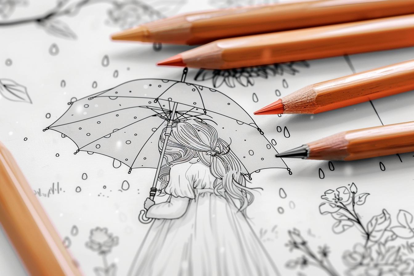 Free Umbrella Coloring Pages