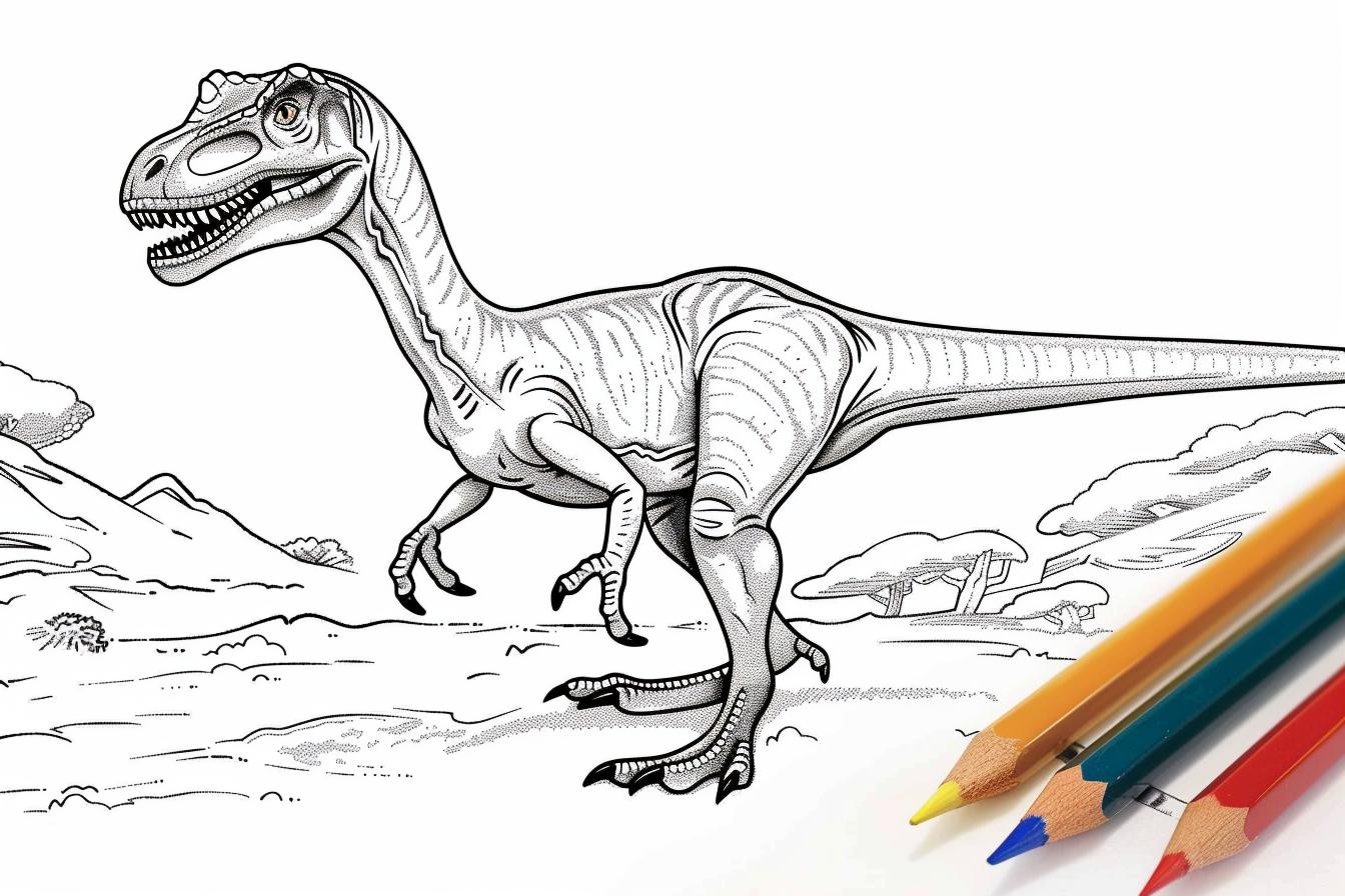 Free Printable PDF Velociraptor Coloring Pages