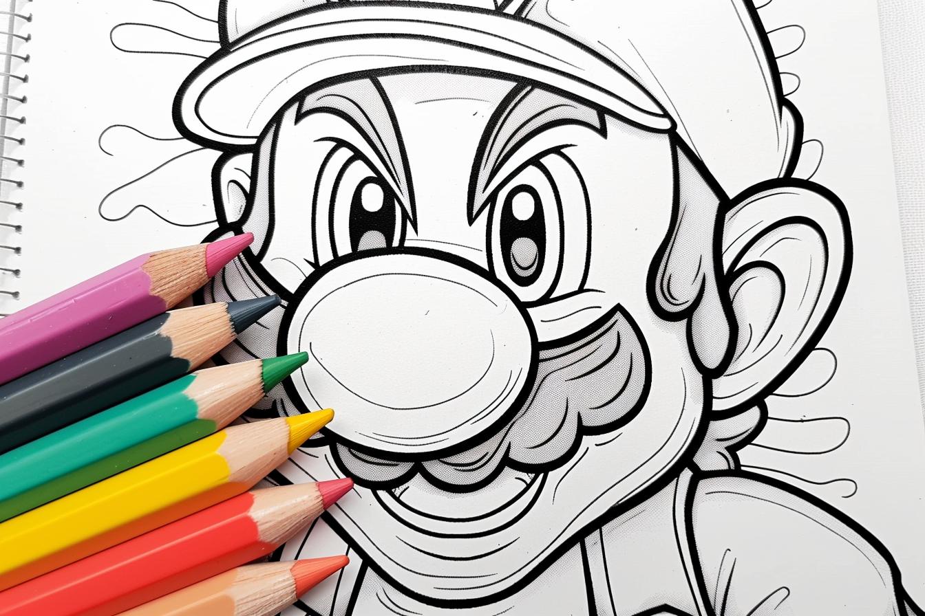 Free Printable PDF Wario Coloring Pages