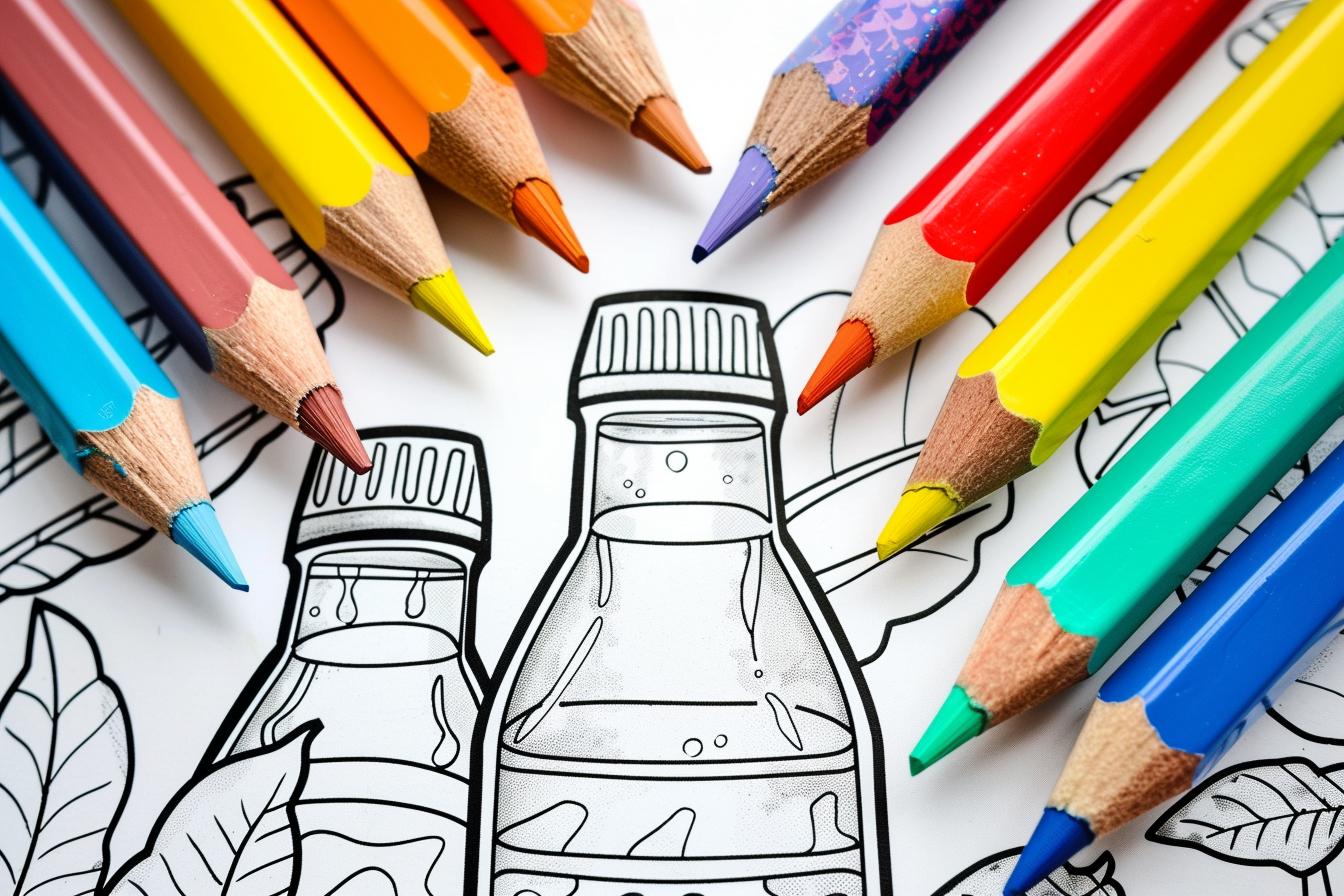 Free Printable PDF Water Bottle Coloring Pages