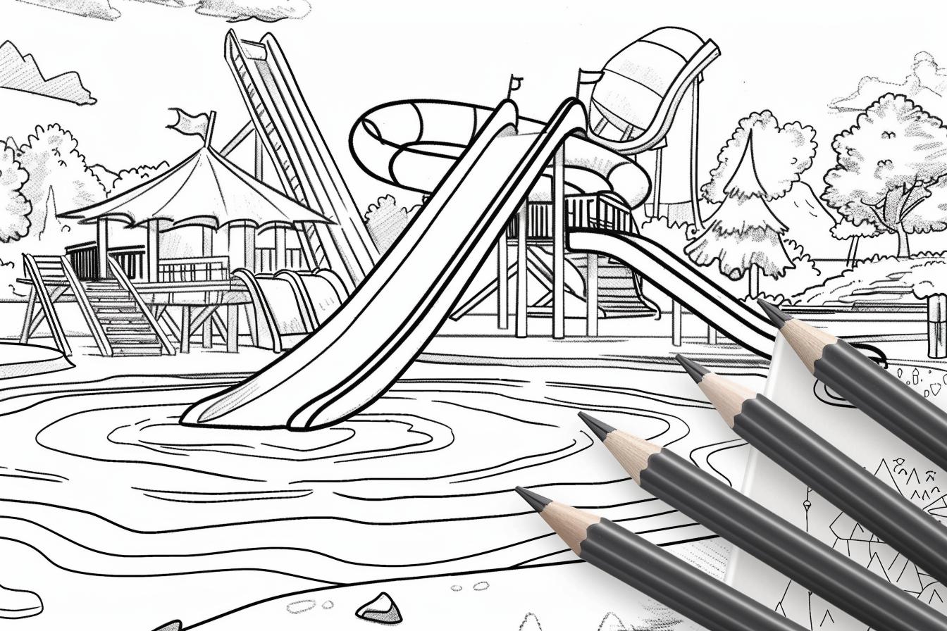 Free Printable PDF Water Park Coloring Pages