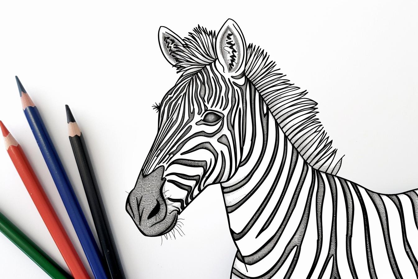 Free Printable PDF Zebra Coloring Pages