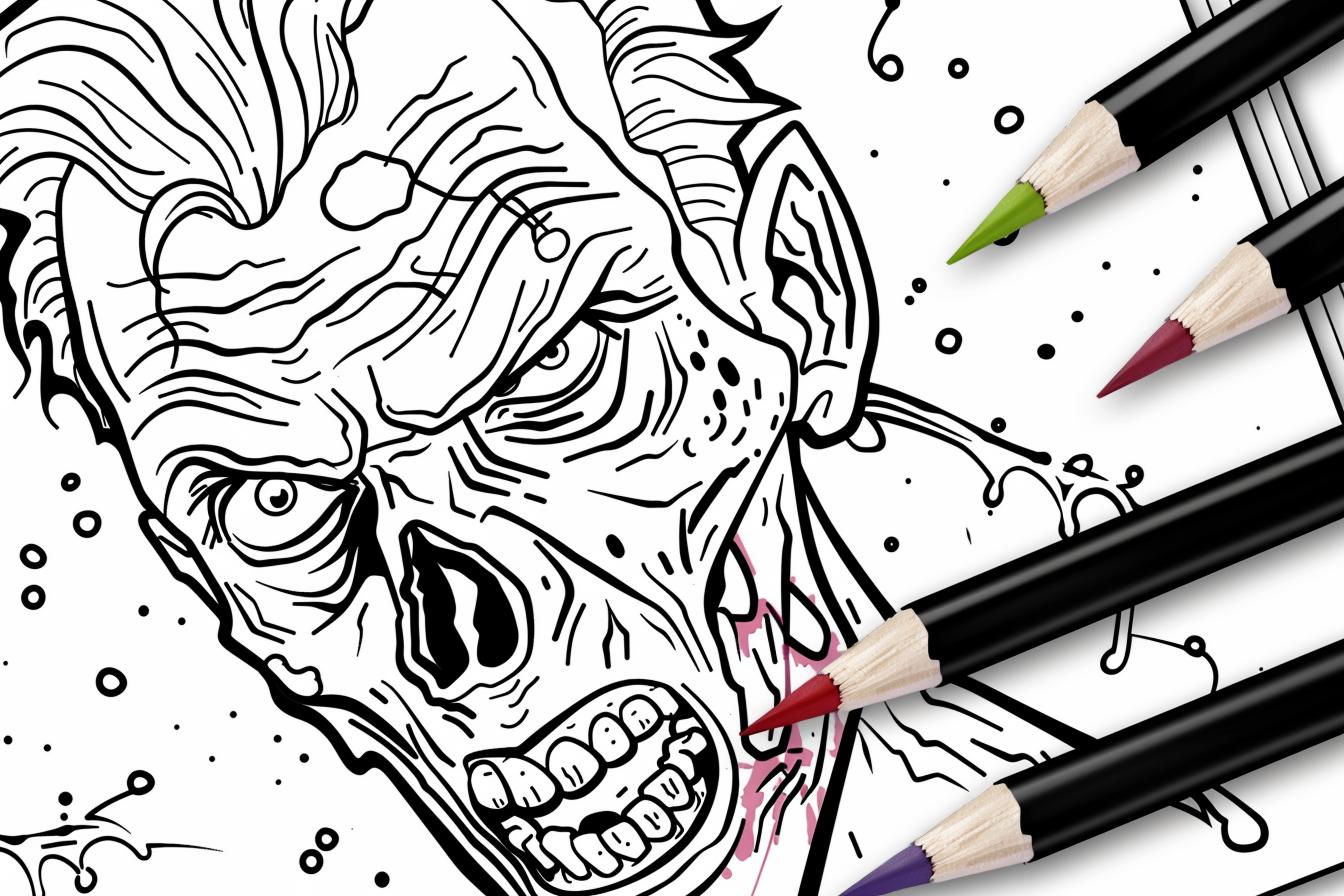 Free Printable PDF Zombie Coloring Pages